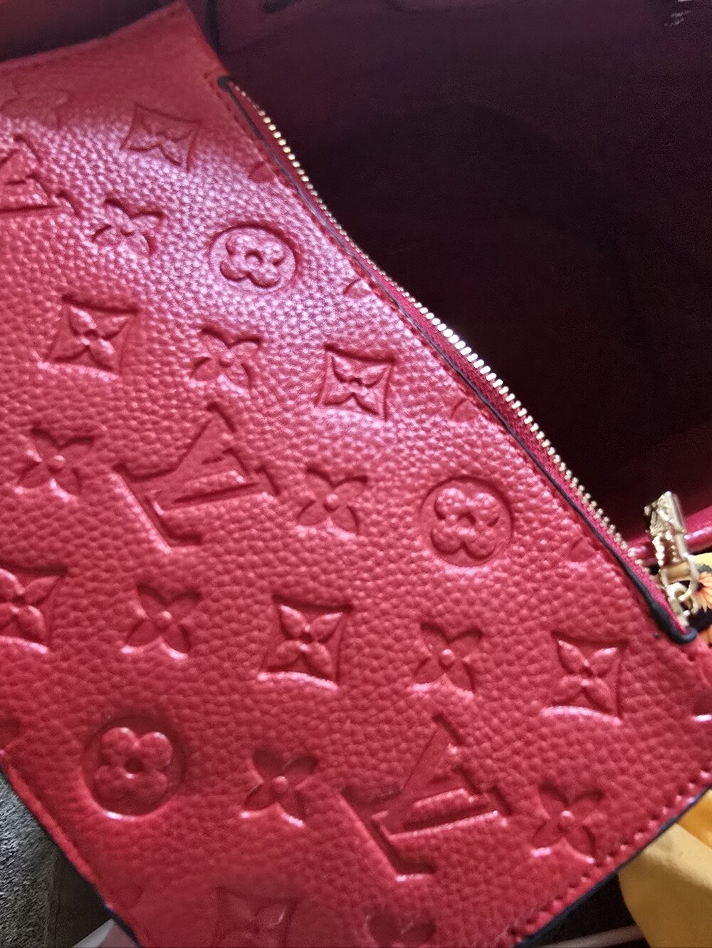 Red Faux Leather Tote Bag No Brand - Picture 7 of 8